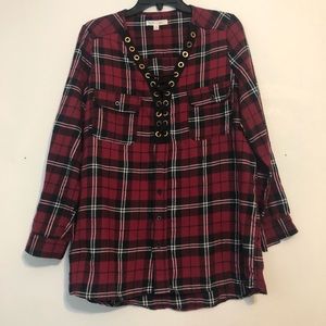 Active USA Plaid Top, Medium